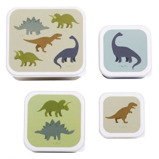 A Little Lovely Company lunch & snack box set Dinosaurs