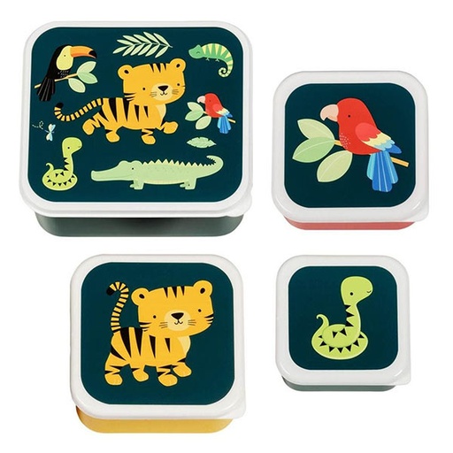 A Little Lovely Company lunch & snack box set Jungle tiger