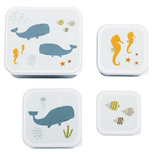 A Little Lovely Company lunch & snack box set Ocean