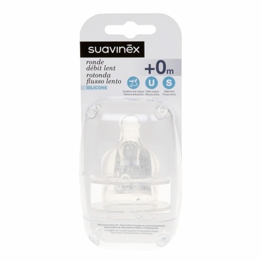 Copy of Suavinex ronde silicone speen +0 maand 3 posities Duopack
