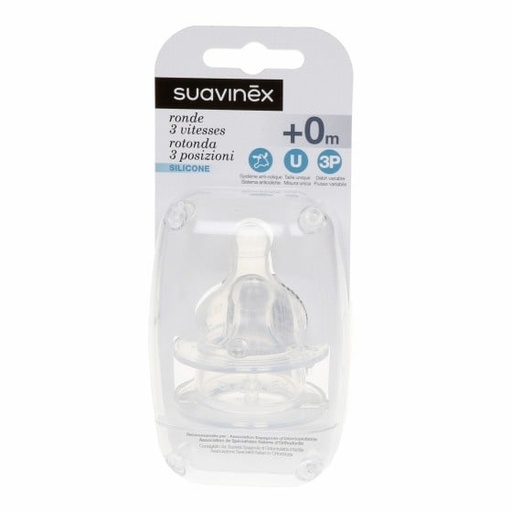 Copy of Suavinex ronde silicone speen +4 maand Large Duopack