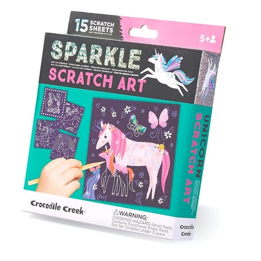 Crocodile Creek Sparkle Scratch Art set Unicorn