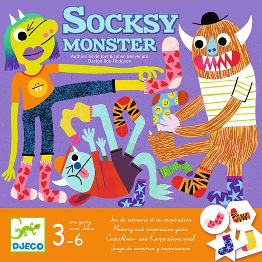 Djeco Socksy Monster memory and cooperation game