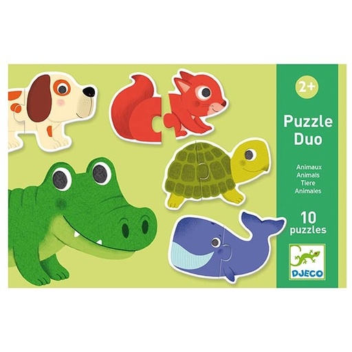 Djeco puzzle duo animals 10x 2pcs