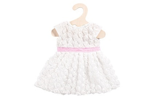 Doll dress with roses white/pink Heless