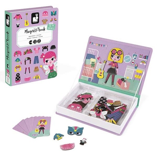 Janod Magnetic Book Girl's Costumes 54pcs 3-8yrs