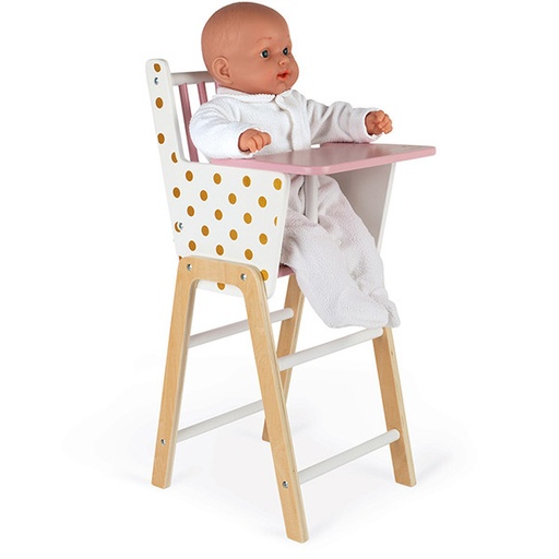 Janod high chair for dolls Candy Chic