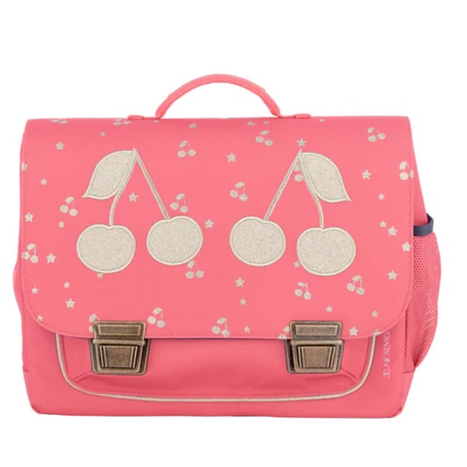 Jeune Premier school bag Classic Midi Cherry Glitter Pink