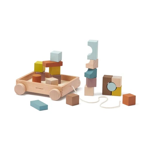 Kids Concept wagon with blocks multi NEO