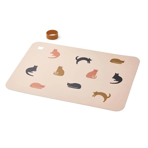 Liewood Jude silicone placemat Miauw / Apple blossom mix