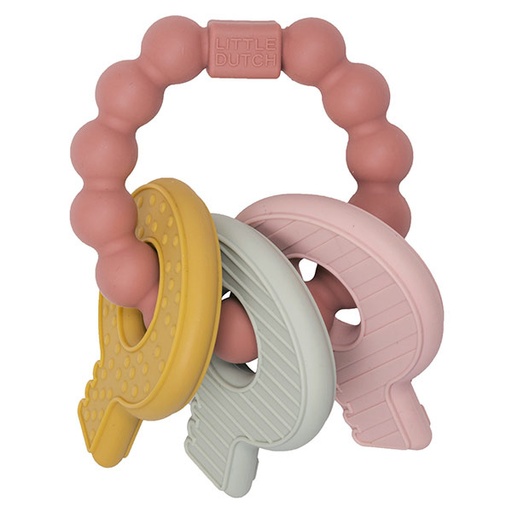 Little Dutch teething ring teething toy keychain Pink