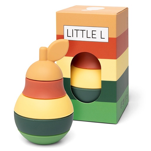 Little L - Pear Stackable Tower - Green and Orange