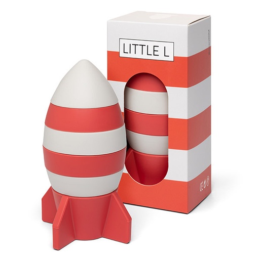 Little L - Rocket Stackable Tower - Red and White