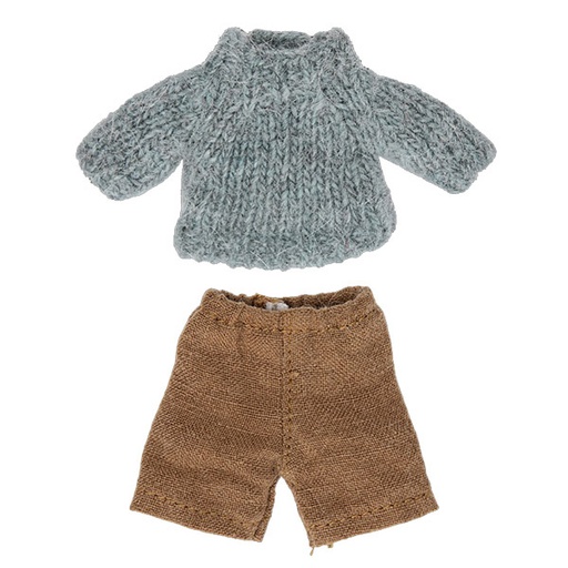 Maileg mouse clothes set big brother knitted sweater and pants