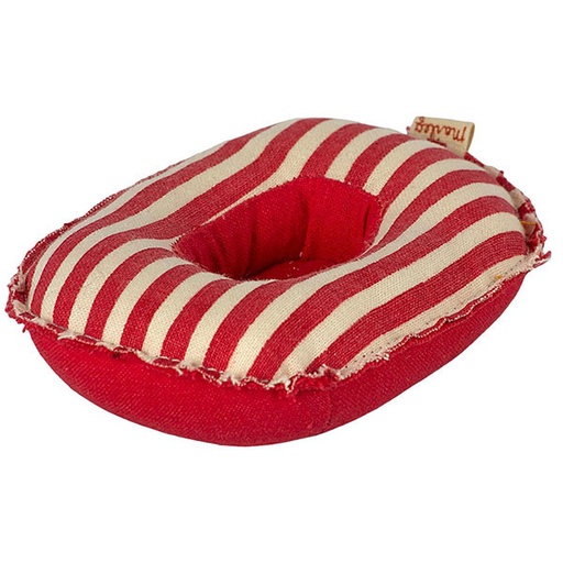 Maileg rubber boat Small Mouse - Red Stripe