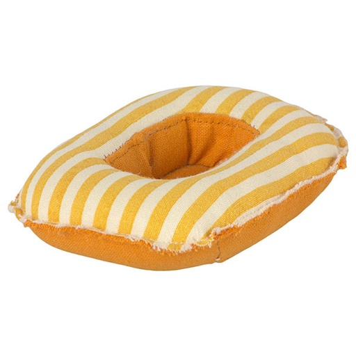 Maileg rubber boat Small Mouse - Yellow Stripe