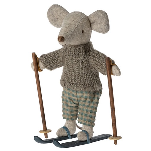 Maileg winter mouse with ski set big brother