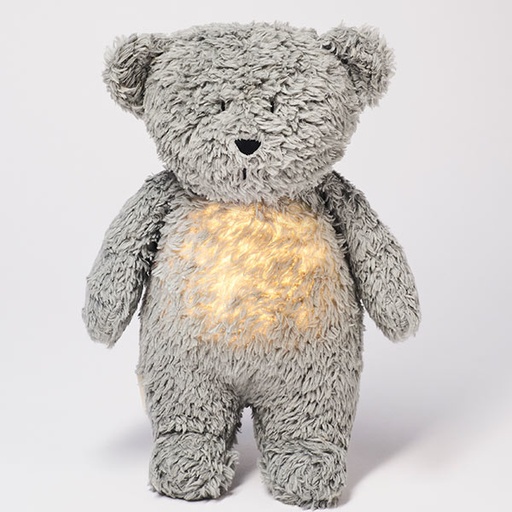 Moonie heartbeat bear with light Mineral Grey