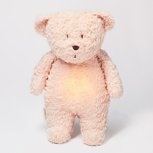 Moonie heartbeat bear with light Rose