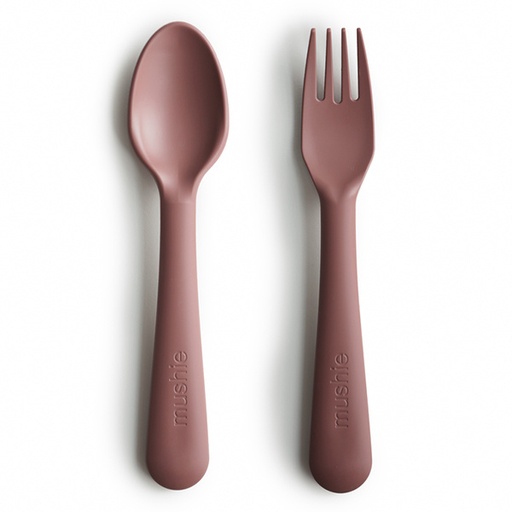 Mushie fork and spoon - Woodchuck