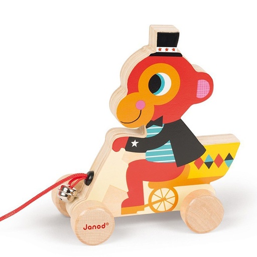 Pull along toy Circus monkey - Janod