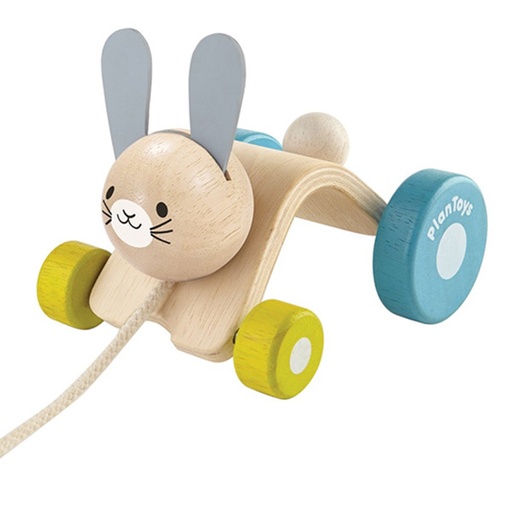 Pull along toy hopping rabbit - Plan Toys