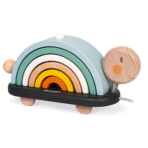 Pull along toy rainbow turtle Sweet Cocoon - Janod