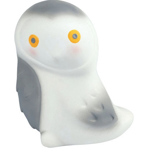 Tikiri bath toy with bell snowy owl