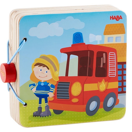Wooden Baby book Fire Brigade - Haba