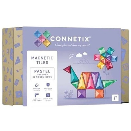 Connetix Tiles 32 Piece Pastel Mini Pack magnetic blocks