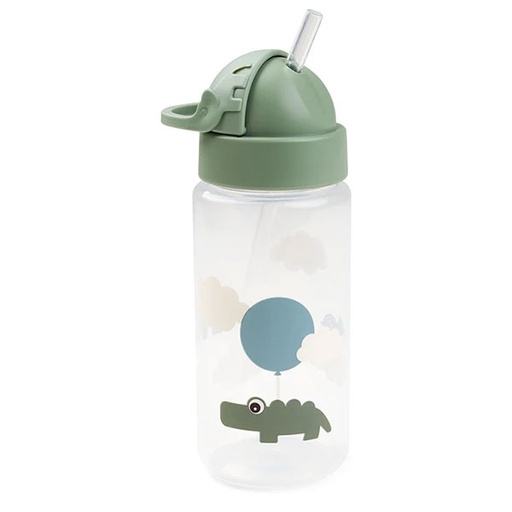 Done by Deer straw bottle Happy Clouds green